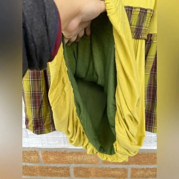 Nuvula plaid bell sleeve bubble hem dress medium - Picture 10 of 12